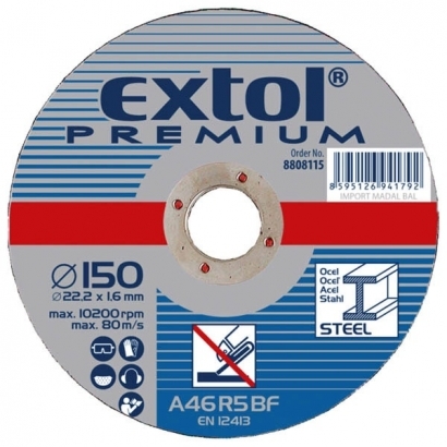 Extol Premium 8808709 230×6,0×22,2mm-es csiszoló korong acélhoz