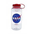 Nalgene Everyday Sustain nagynyílású 1l-es italtartó palack (Clear w/Red Cap NASA Globe)